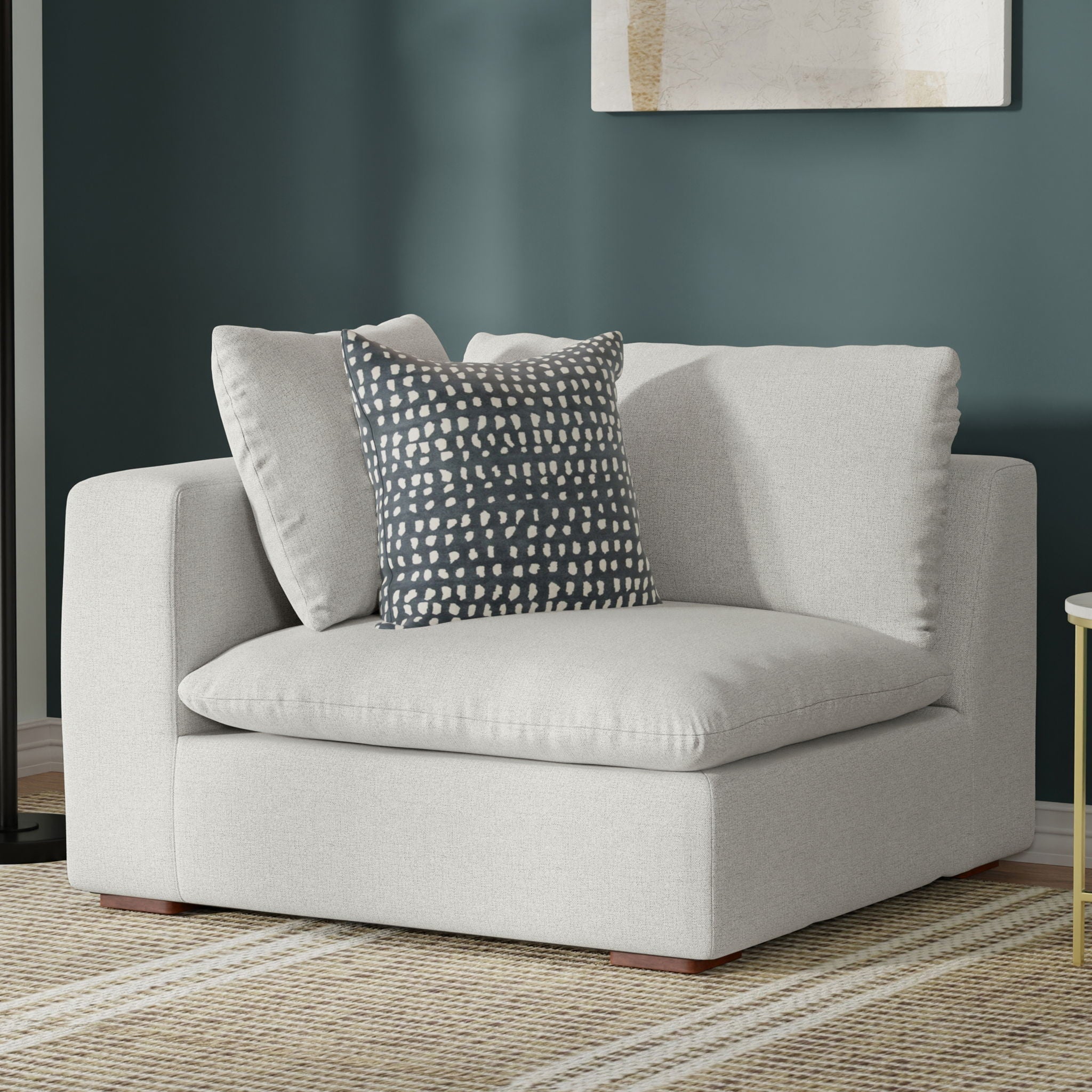 Jasmine - Left Arm Sofa Module - Gray by HouseOfZazla