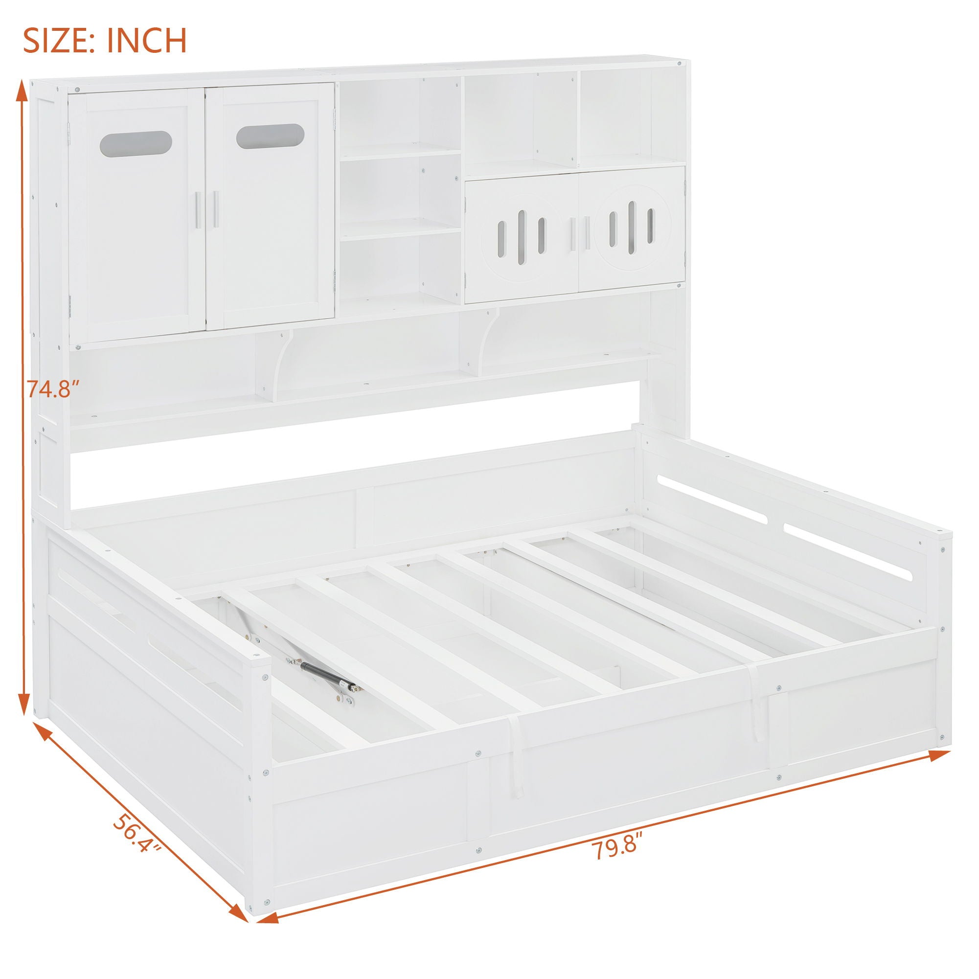 Daybed With All-In-One Cabinet And Shelf by HouseOfZazla