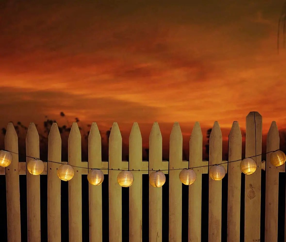 27Ft Solar Lamp Lantern Led Solar Garden Light Garland -10 Bulbs by Outdoor Solar Outlet