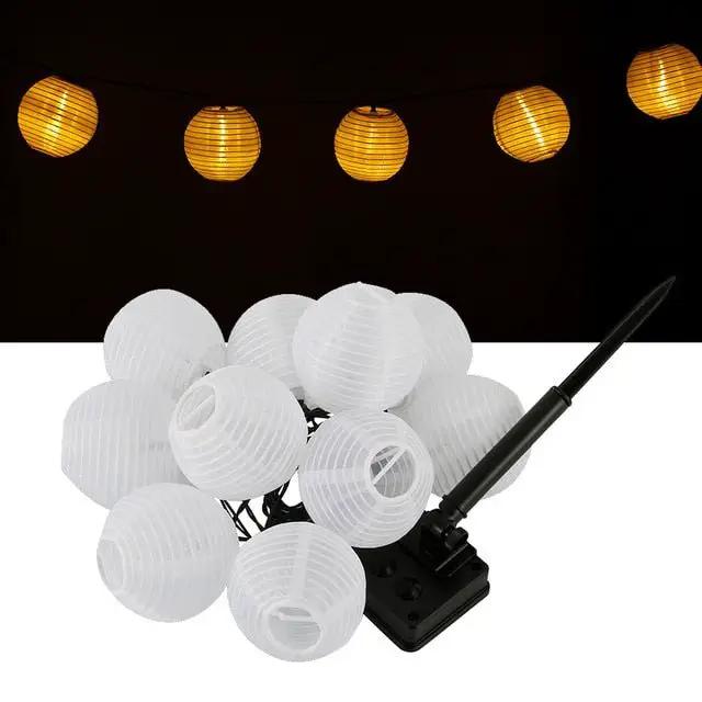 27Ft Solar Lamp Lantern Led Solar Garden Light Garland -10 Bulbs by Outdoor Solar Outlet