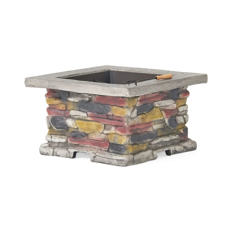 Alora 28-Inch Premium Outdoor Wood Burning Magnesium Oxide Fire Pit With Lid (SAK75214) by SAKSBY WHOLESALE