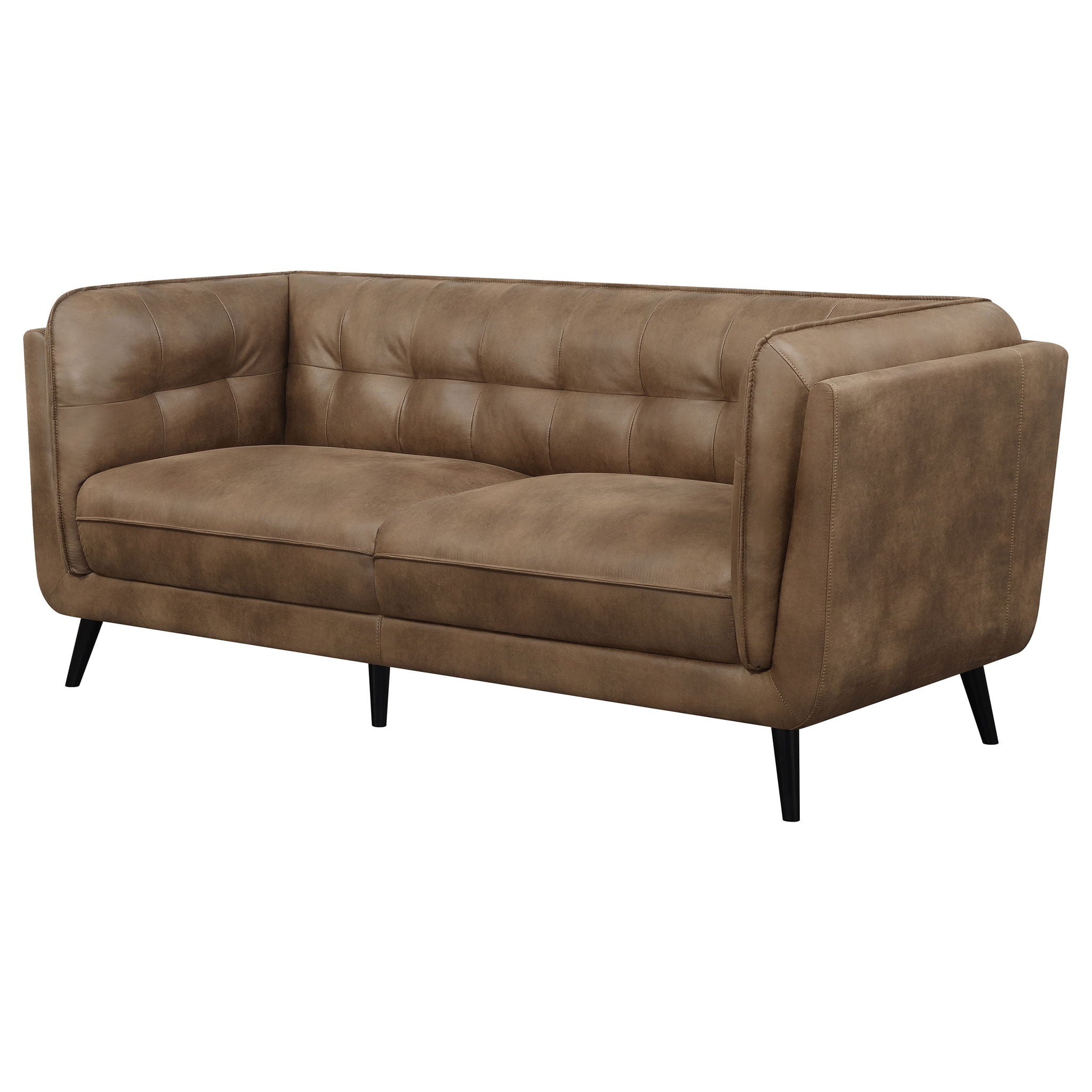 Maximillion - Tuxedo Arms Sofa - Brown by HouseOfZazla