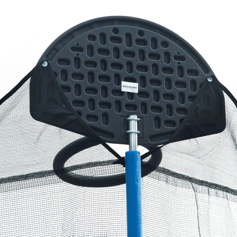 14Ft Trampoline For Adults & Kids With Basketball Hoop, Outdoor Trampolines With Ladder And Safety Enclosure Net For Kids And Adults - Blue by HouseOfZazla