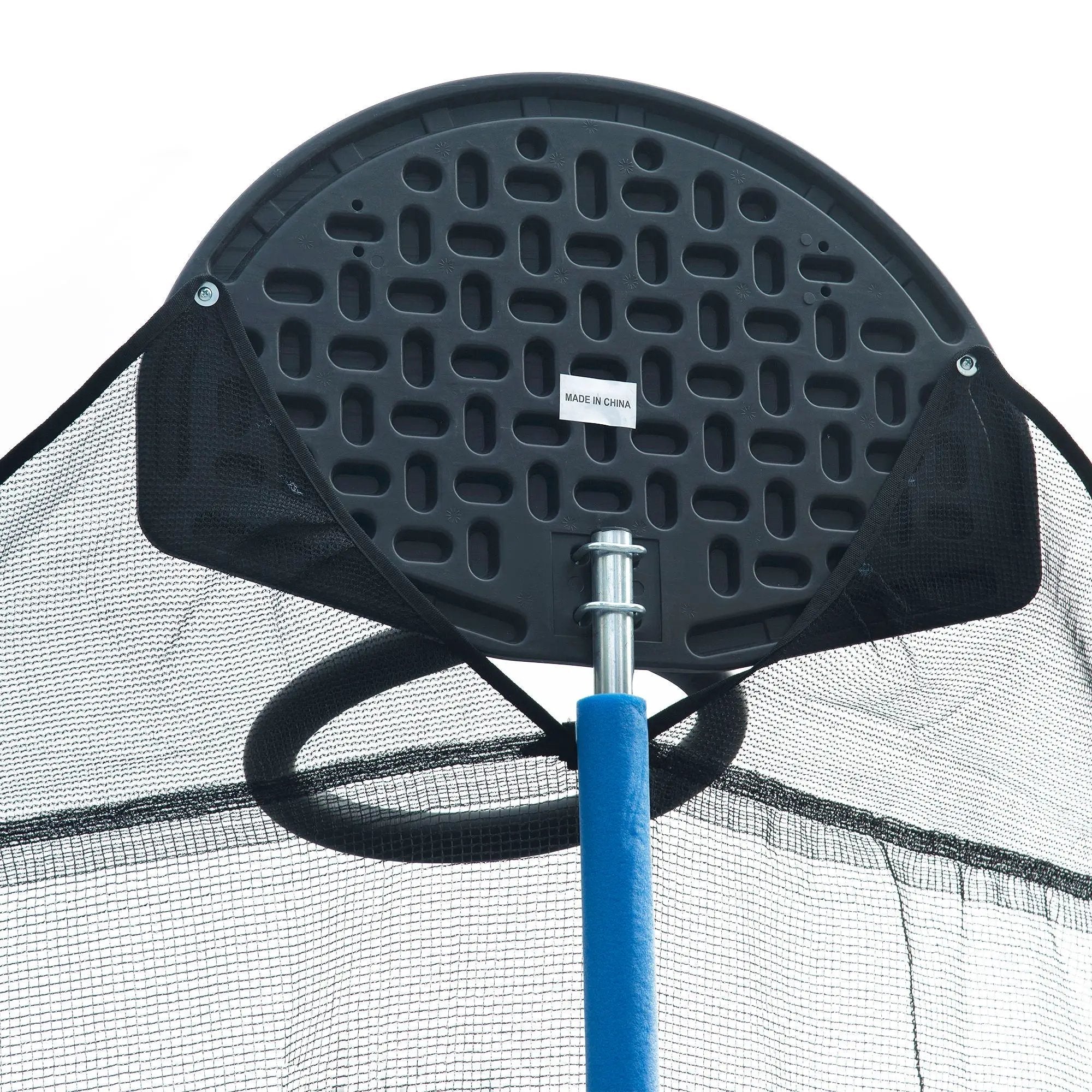 14Ft Trampoline For Adults & Kids With Basketball Hoop, Outdoor Trampolines With Ladder And Safety Enclosure Net For Kids And Adults, Double-Side Color Cover - Blue by HouseOfZazla