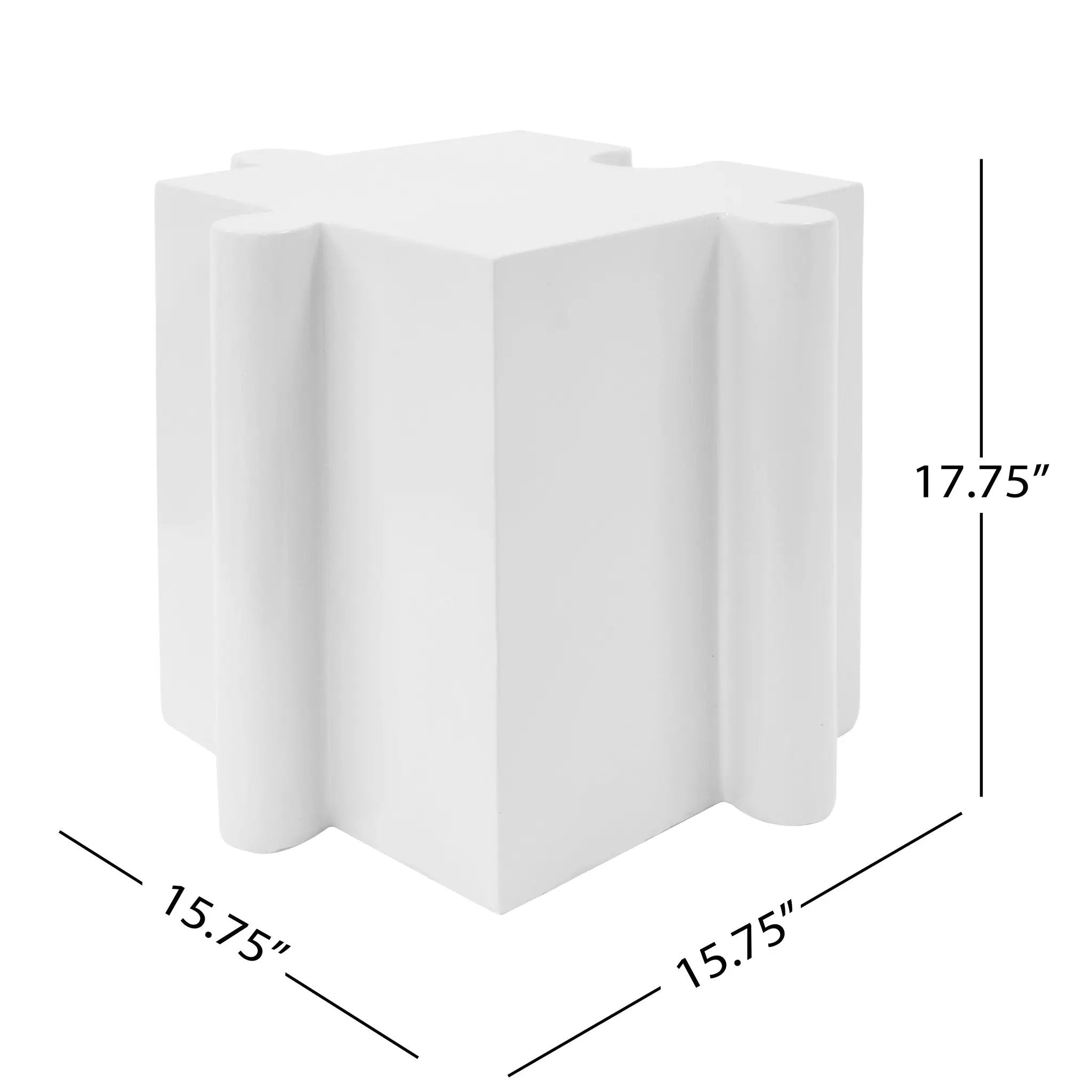 3-Piece Artistic Puzzle Table Set, Modular MGO Side Tables by HouseOfZazla