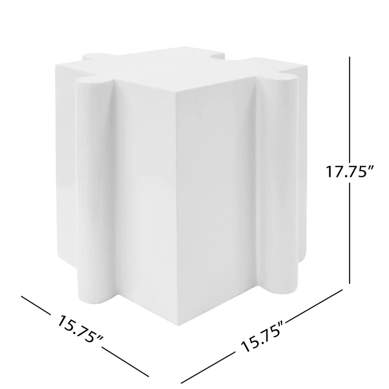3-Piece Artistic Puzzle Table Set, Modular MGO Side Tables by HouseOfZazla