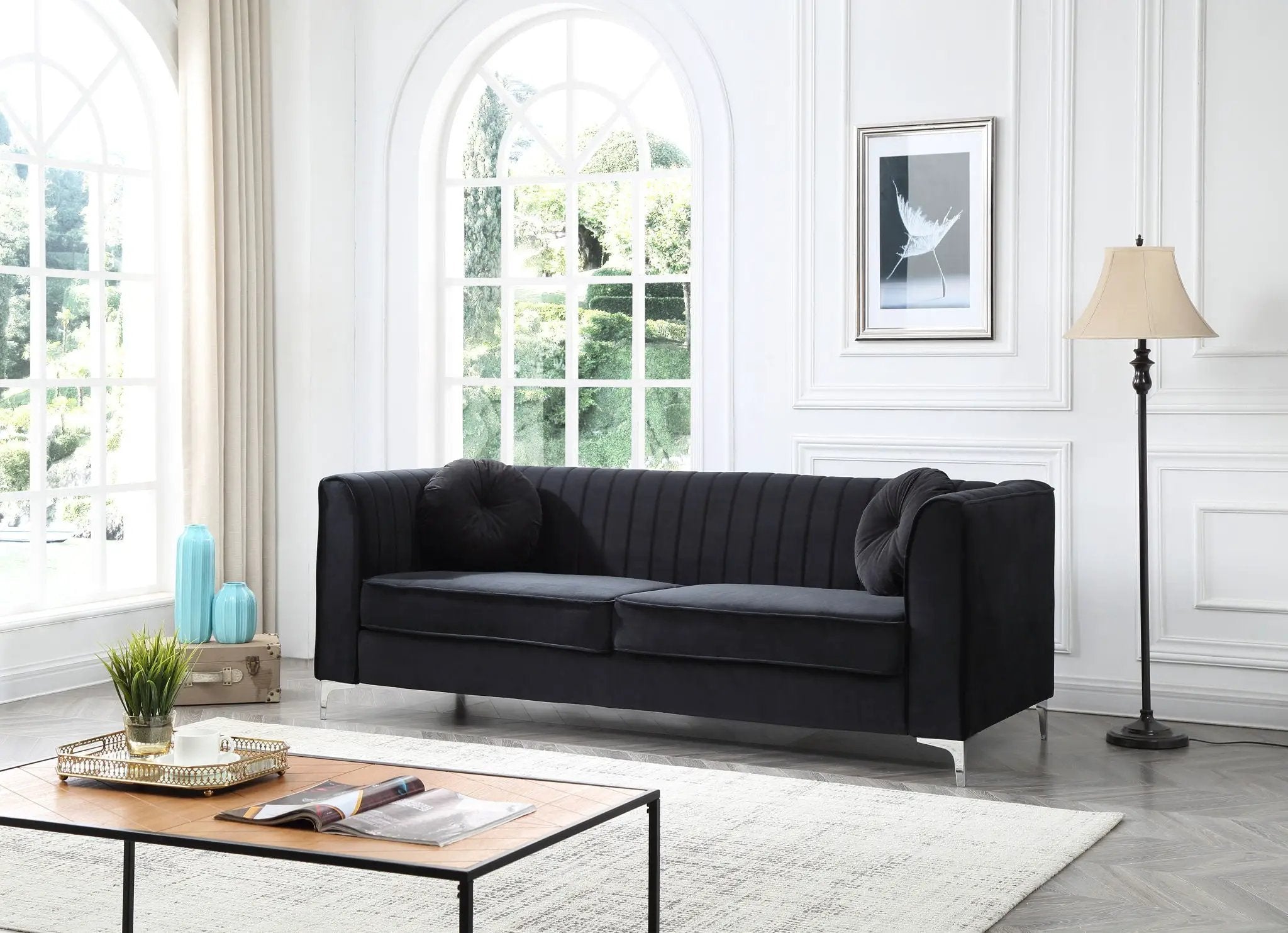 Delray - Micro Suede Sofa by Unique Piece Furniture
