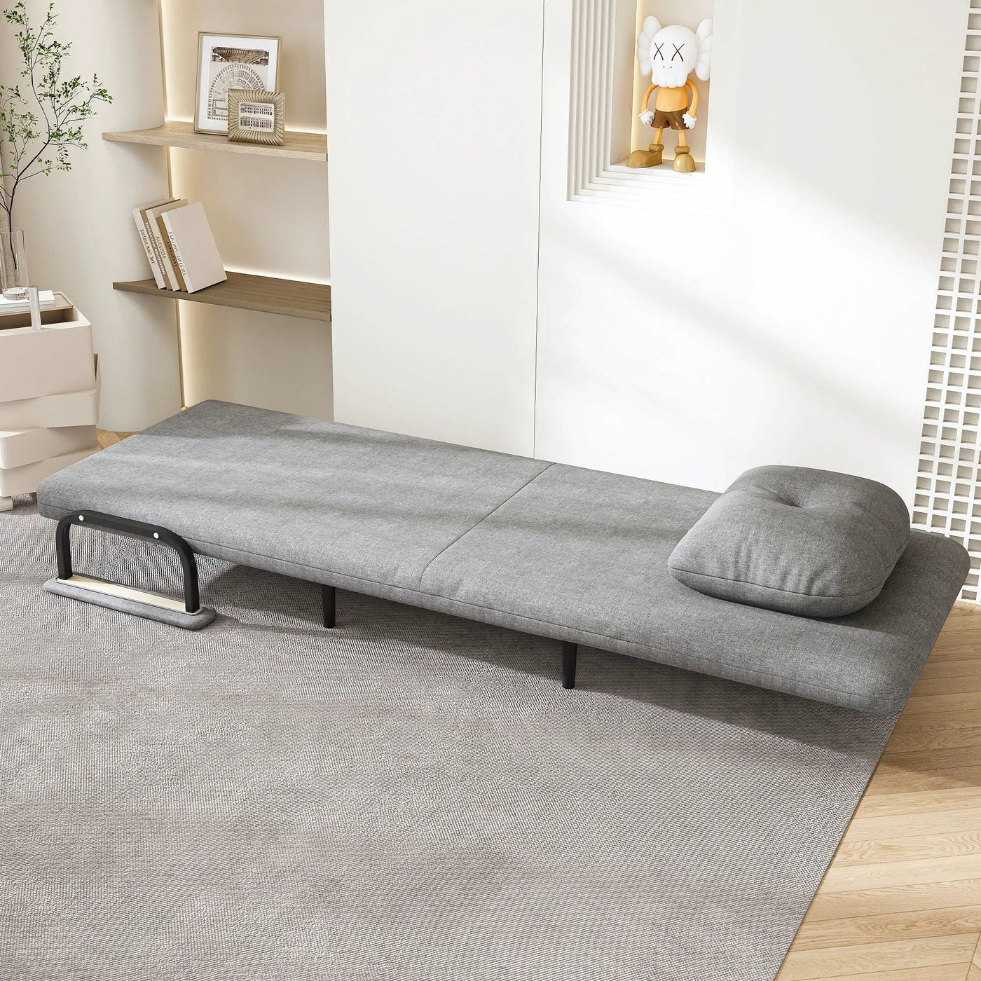 3 In 1 Convertible Folding Sofa Bed With Adjustable Backrest And Pillow by Unique Piece Furniture