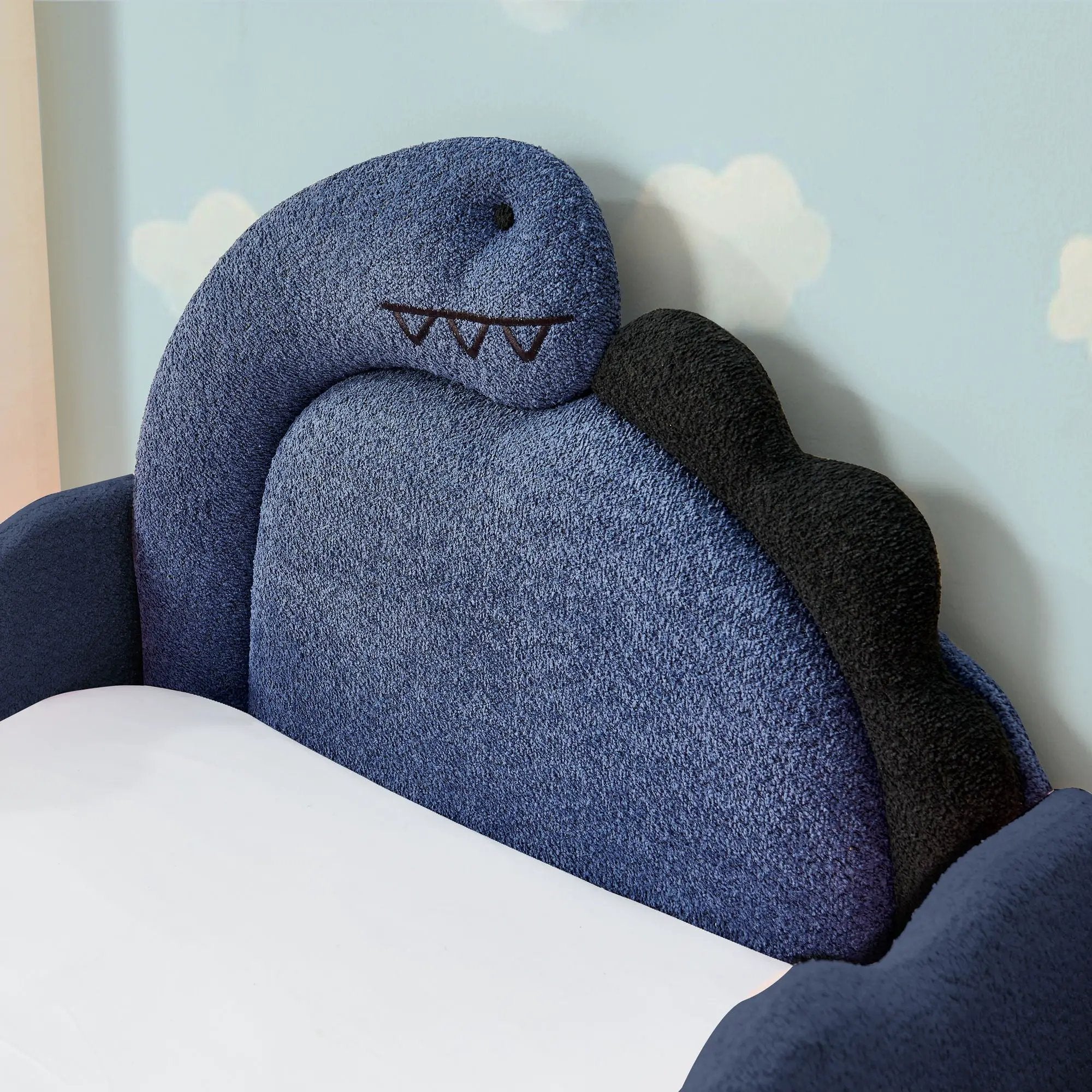 Cute Dinosaur Shaped Bed With Safety Guardrail, Toddler Frame by Unique Piece Furniture