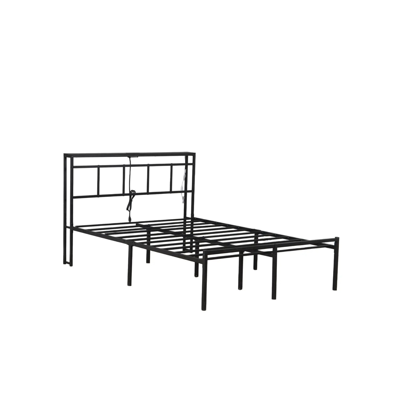 Bed Frame With Storage Headboard With USB C, Type C And LED Light by Unique Piece Furniture