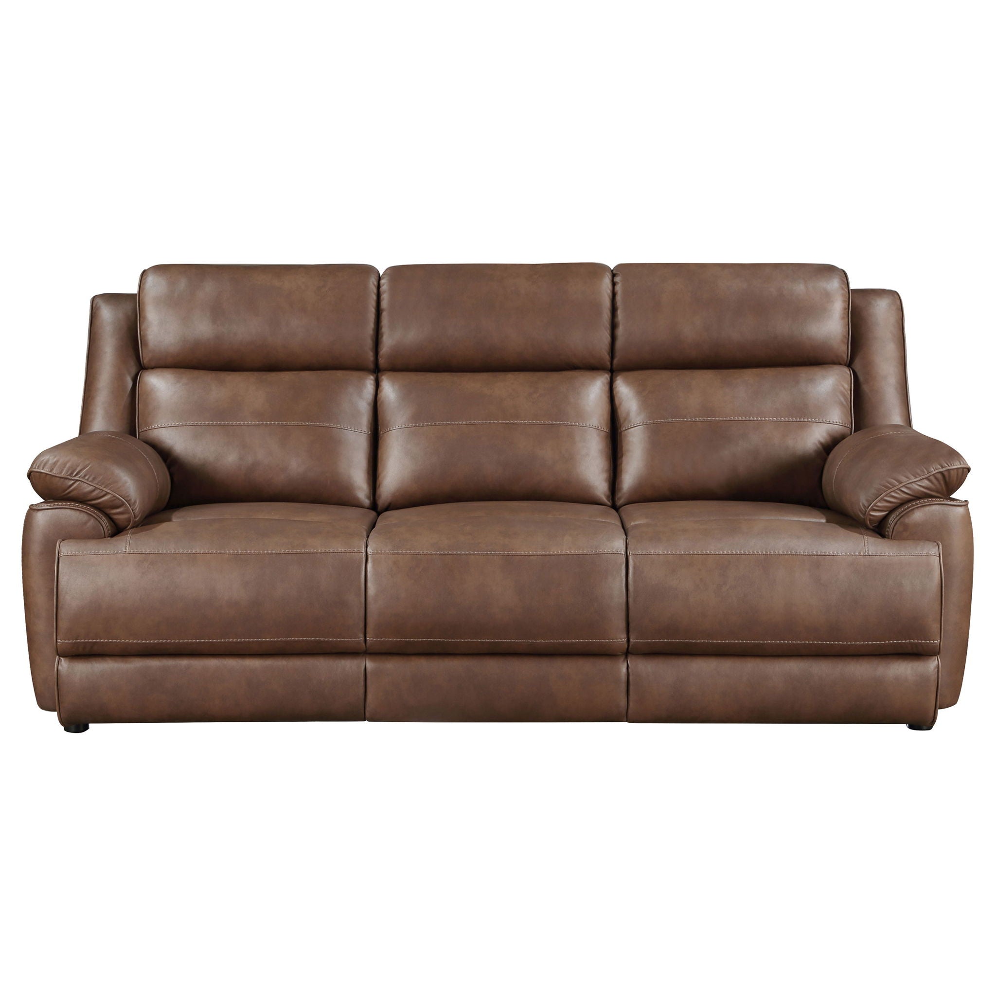 Worthington - Padded Arm Sofa - Dark Brown by HouseOfZazla
