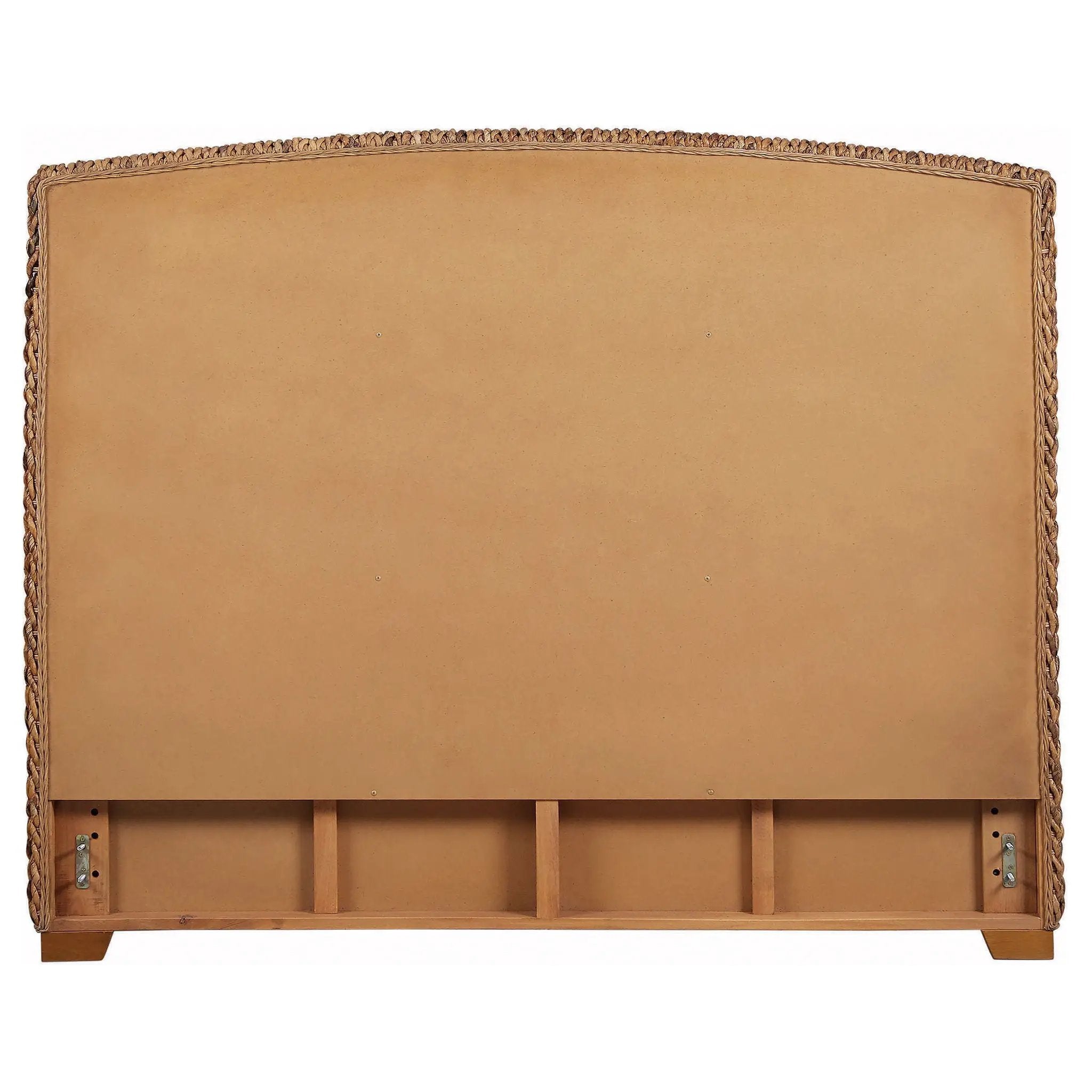 Laughton Woven Banana Leaf Eastern King Headboard Amber by Unique Piece Furniture