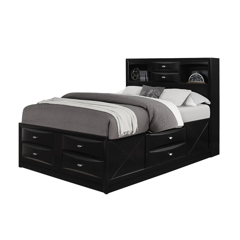 Lucille - Bed With Storage And Bookcase Headboard by Unique Piece Furniture