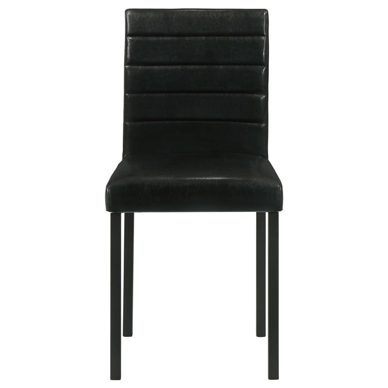 Garza Upholstered Dining Side Chair Black (Set of 4) by Unique Piece Furniture