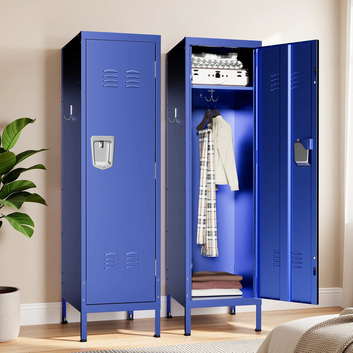 55-Inch Tall Metal Wardrobe Cabinet by HouseOfZazla