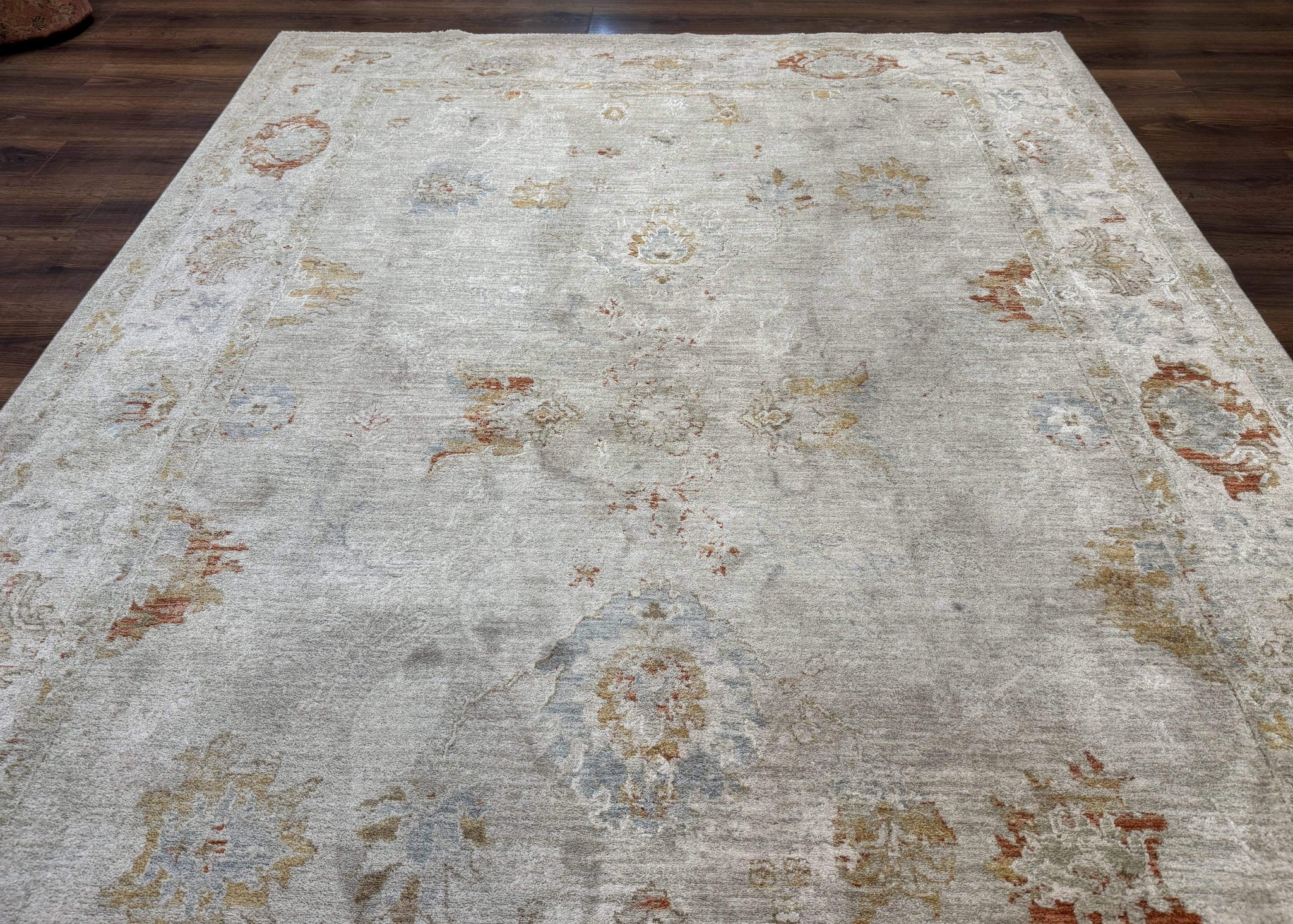 Modern Turkish Oushak Rug 7x9, Netural Colors by Jewel Rugs