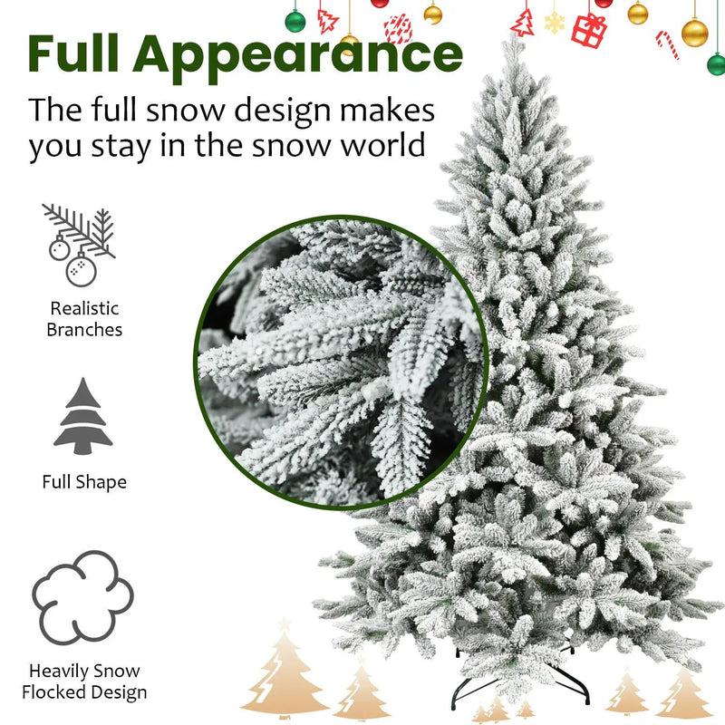 7ft Flocked Christmas Tree with 1514 Tips by HouseOfZazla