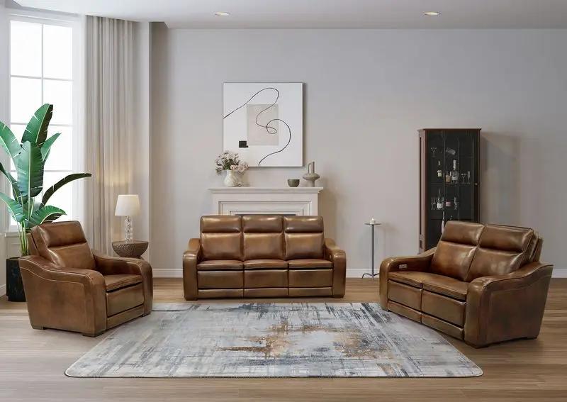 Grady - Sofa Recliner With Power And Power Headrest, Power Lumbar - Cocoa by Unique Piece Furniture