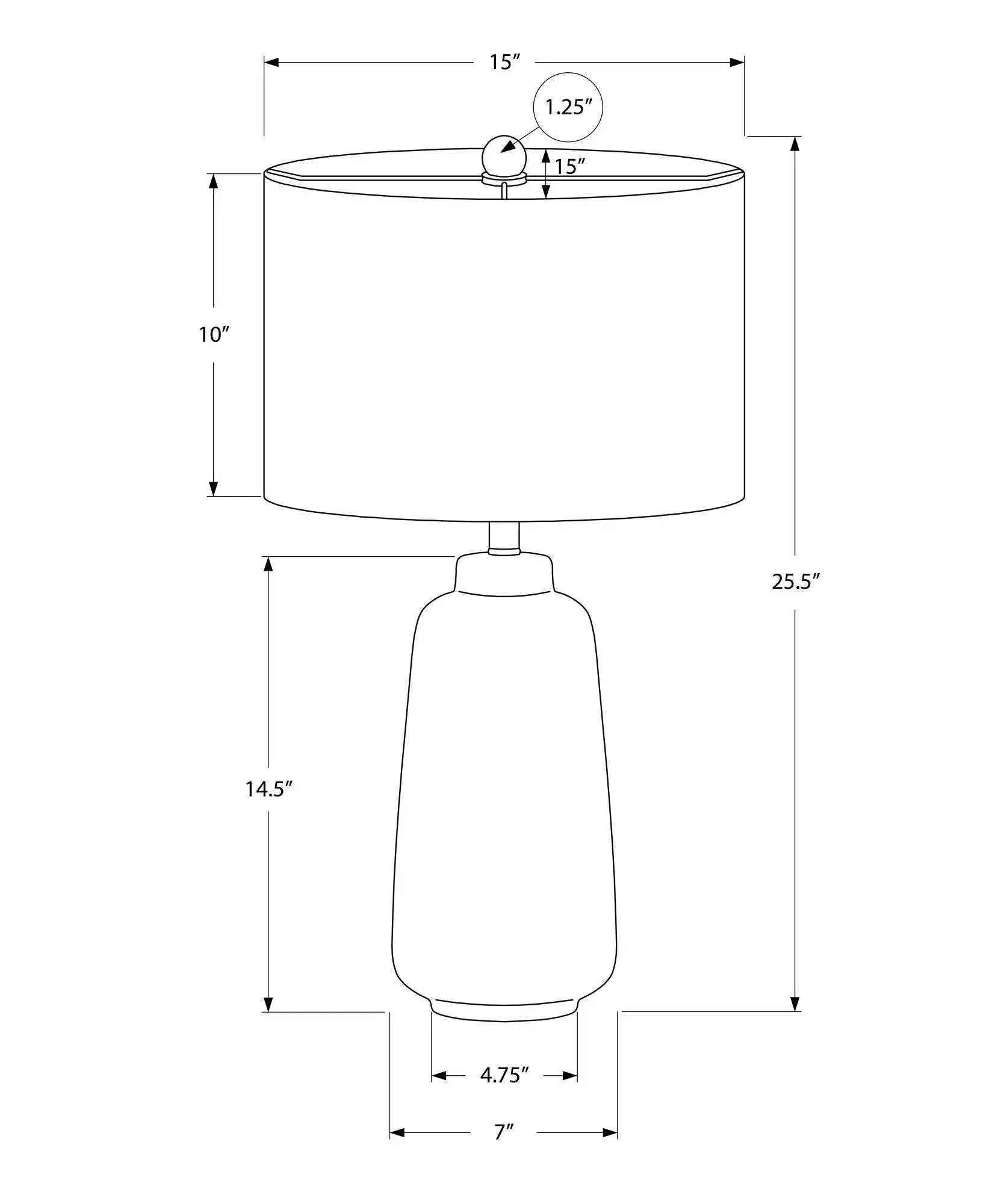 Lighting, Table Lamp, Ceramic, Modern - Cream by Unique Piece Furniture