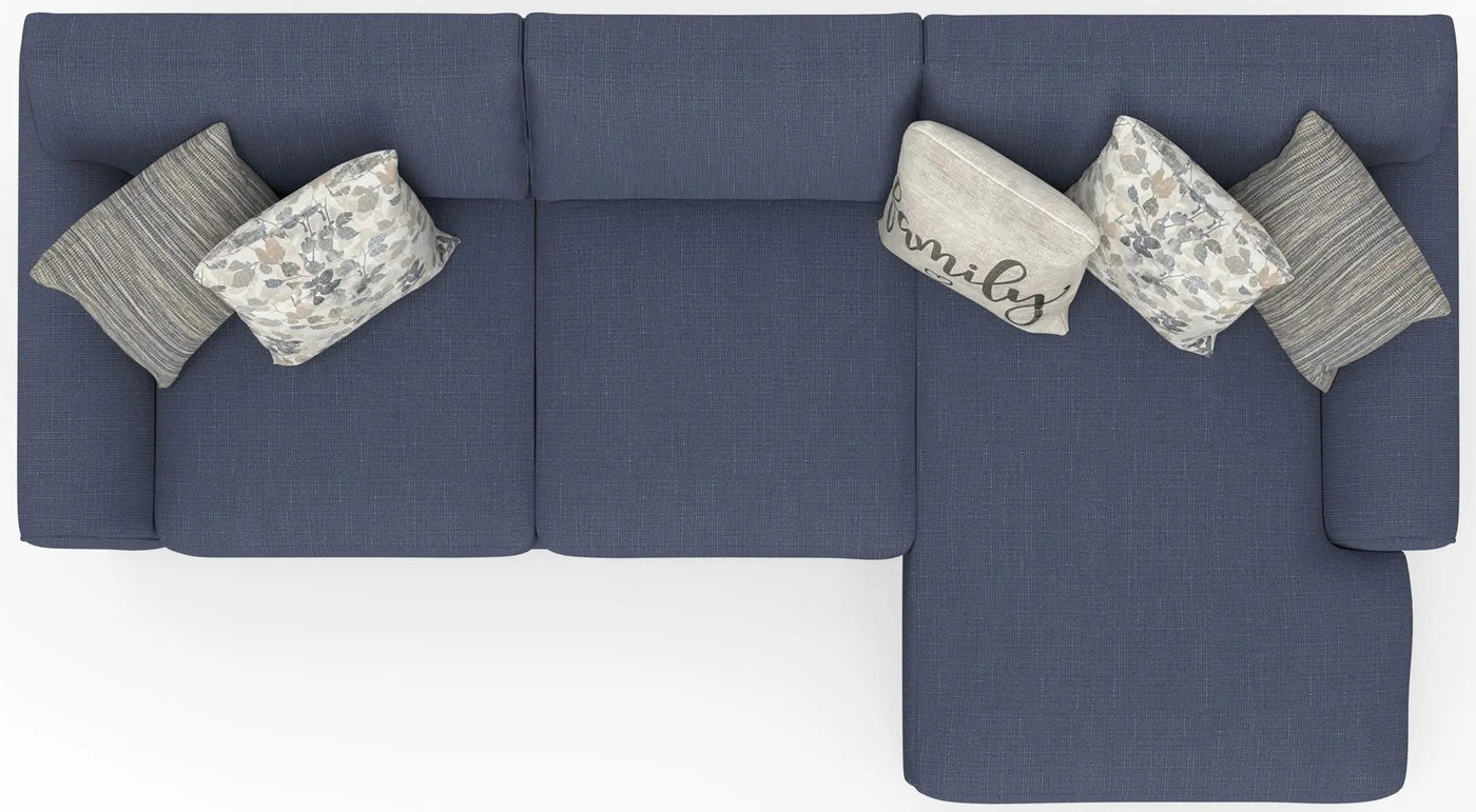 Cape May - Sofa Chaise With Comfort Coil Seating And 5 Accent Pillows Included by Unique Piece Furniture