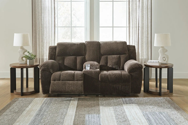 Frohn - Dbl Reclining Loveseat With Console by Unique Piece Furniture