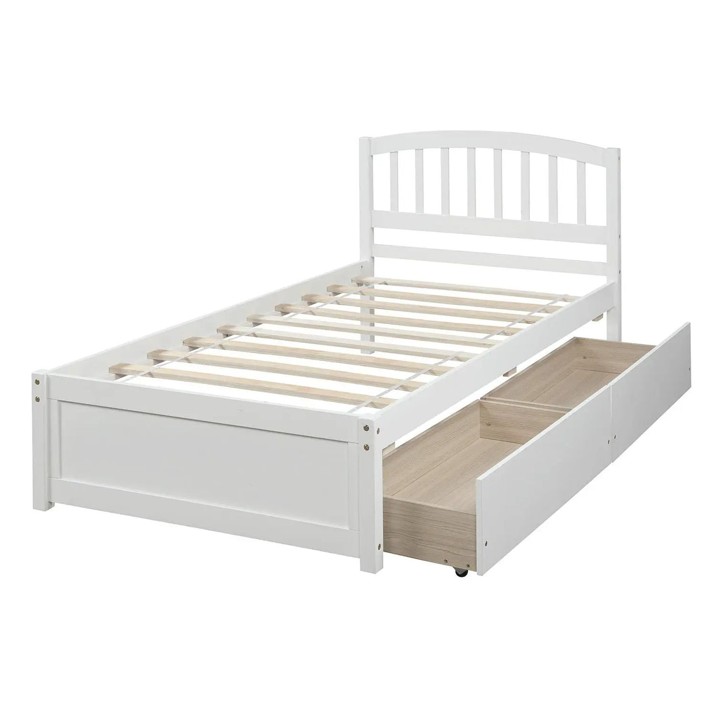 Platform Storage Bed Wood Bed Frame With Two Drawers And Headboard by Unique Piece Furniture