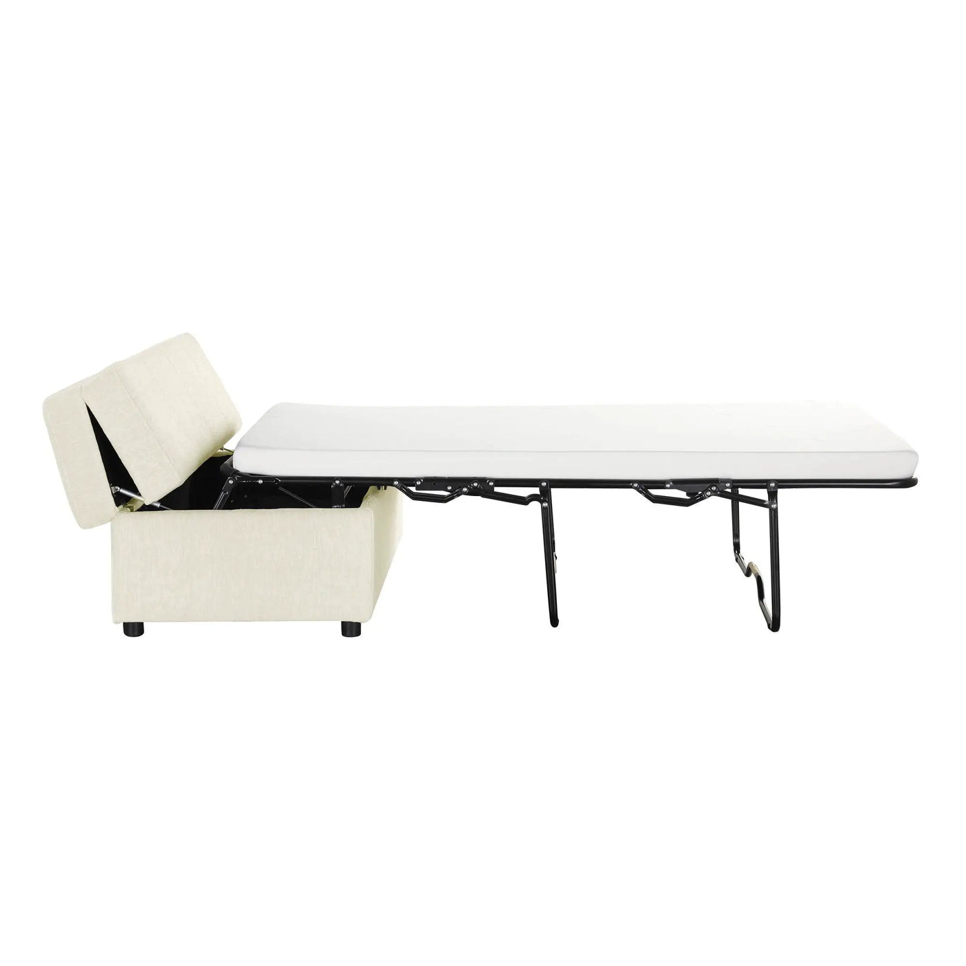 Twin Size Folding Ottoman Sleeper Bed With Mattress Convertible Guest Bed by HouseOfZazla