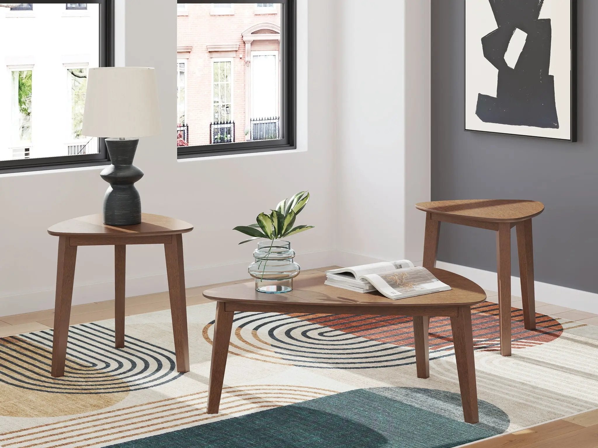 Lyncott - Occasional Wood Table Set (Set of 3) - Brown by Unique Piece Furniture