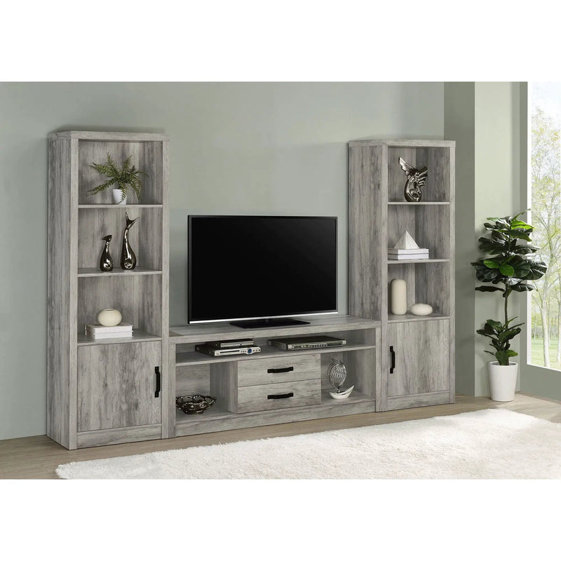 Bergeron - 2 Drawer TV Stand - Driftwood