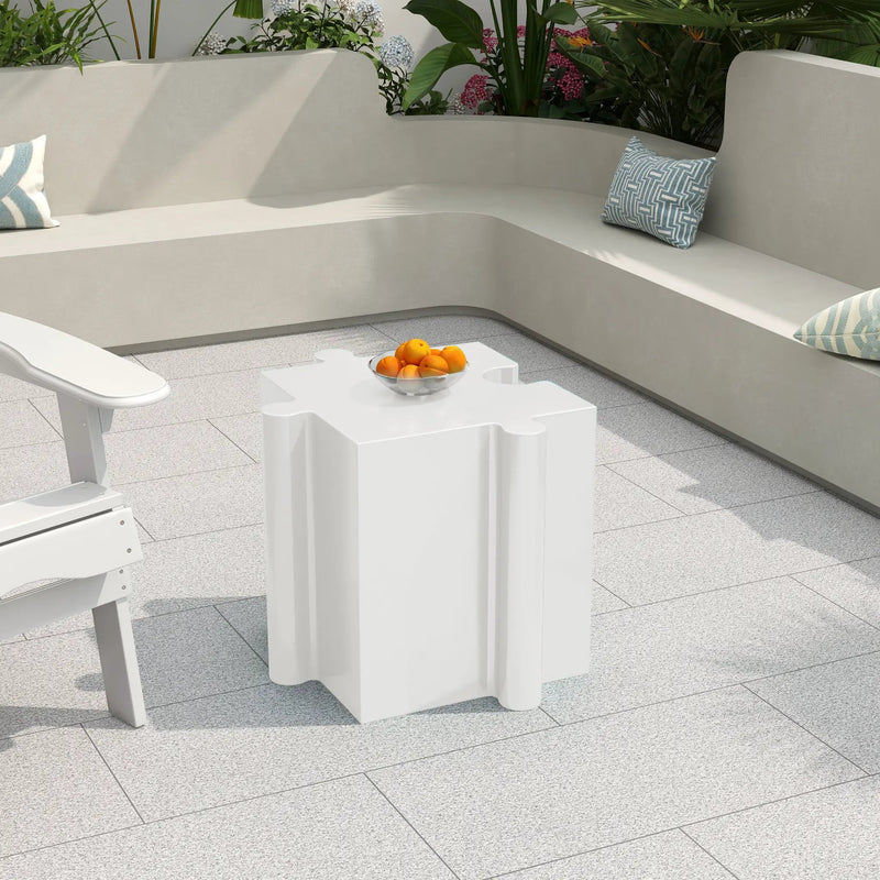 3-Piece Artistic Puzzle Table Set, Modular MGO Side Tables by HouseOfZazla