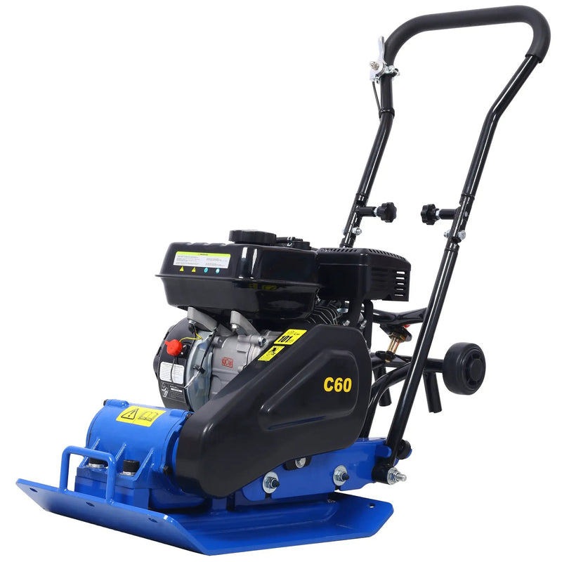 212cc Gas Vibration Plate Compactor with Built-in Wheel by HouseOfZazla