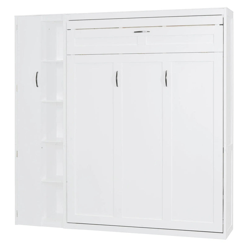 Murphy Wall Bed With Shelves, Wardrobe And LED Lights