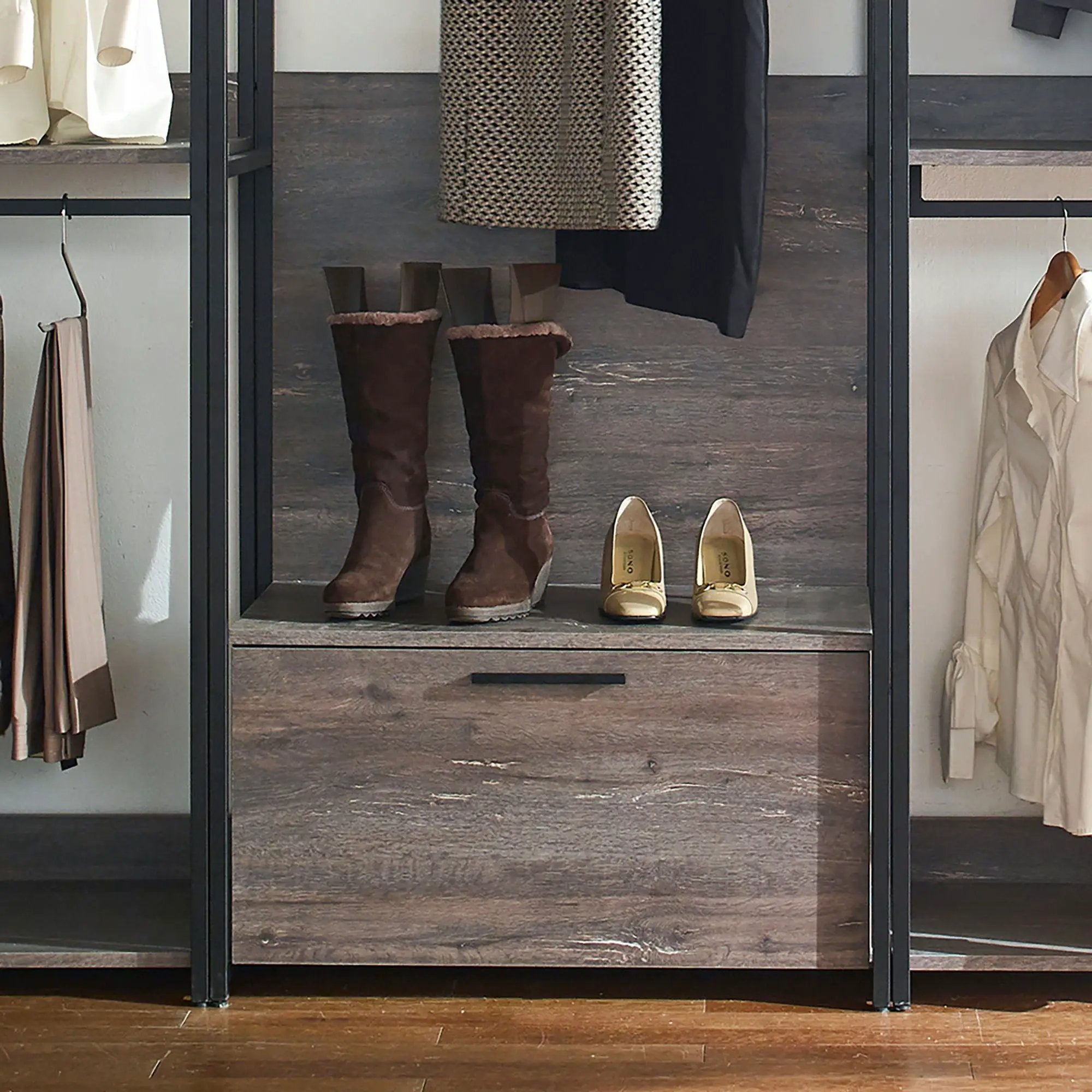Monica - Walk-In Closet System & Modular Design - Rustic by HouseOfZazla