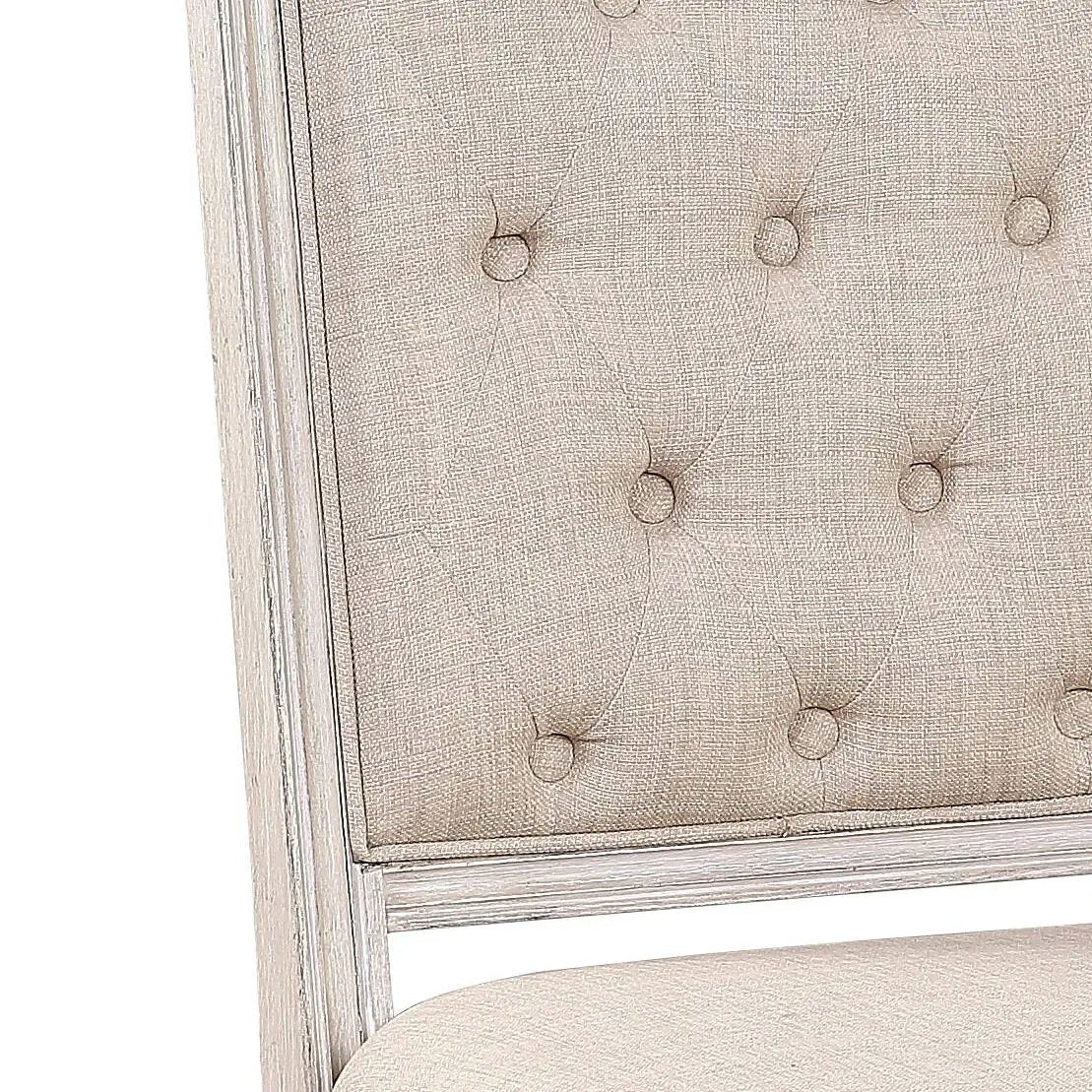 Wynsor Fabric & Antique Champagne Finish Side Chair (Set of 2) by HouseOfZazla
