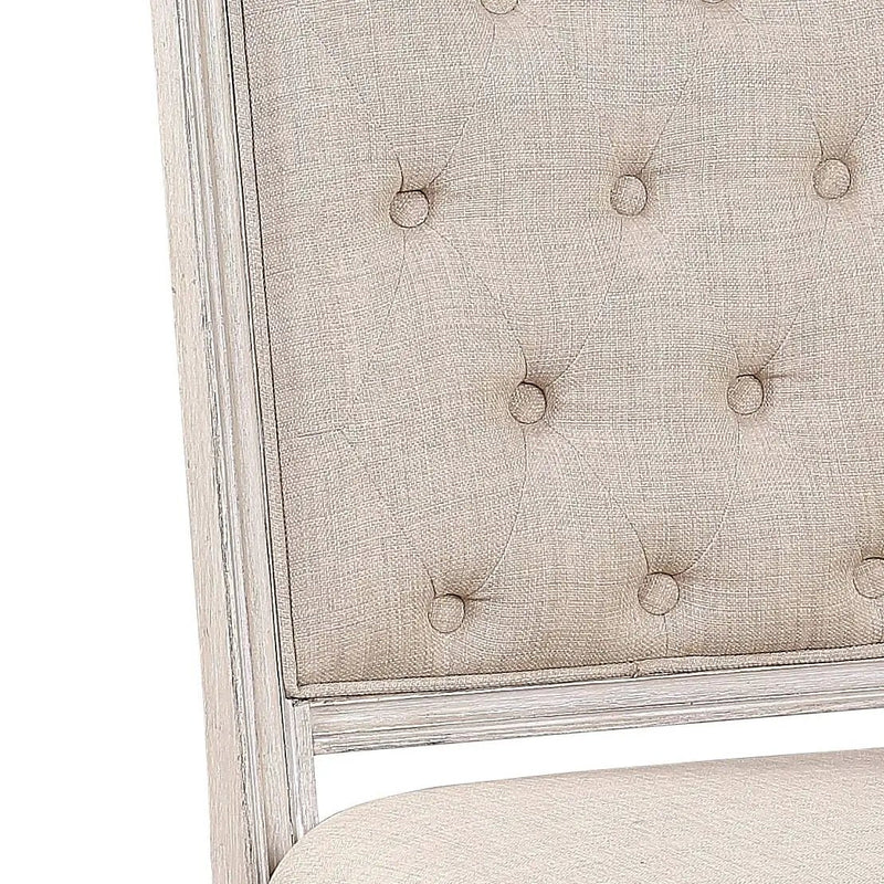 Wynsor Fabric & Antique Champagne Finish Side Chair (Set of 2) by HouseOfZazla