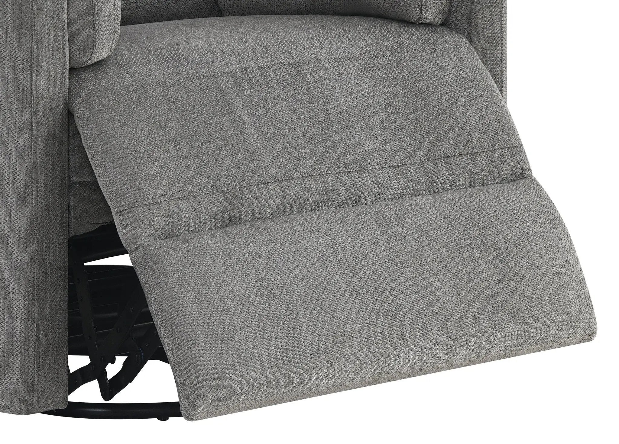 Sagen Charcoal Chenille Glider Recliner with Swivel by HouseOfZazla