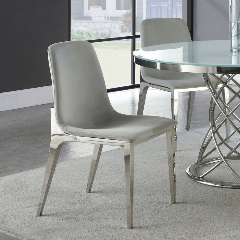 Upholstered Dining Side Chairs (Set of 4) - Gray by HouseOfZazla