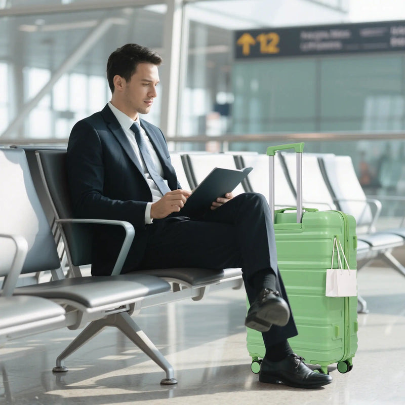 HIFINE Tourist 3-Piece Spinner Wheel Luggage Set in Green by HouseOfZazla