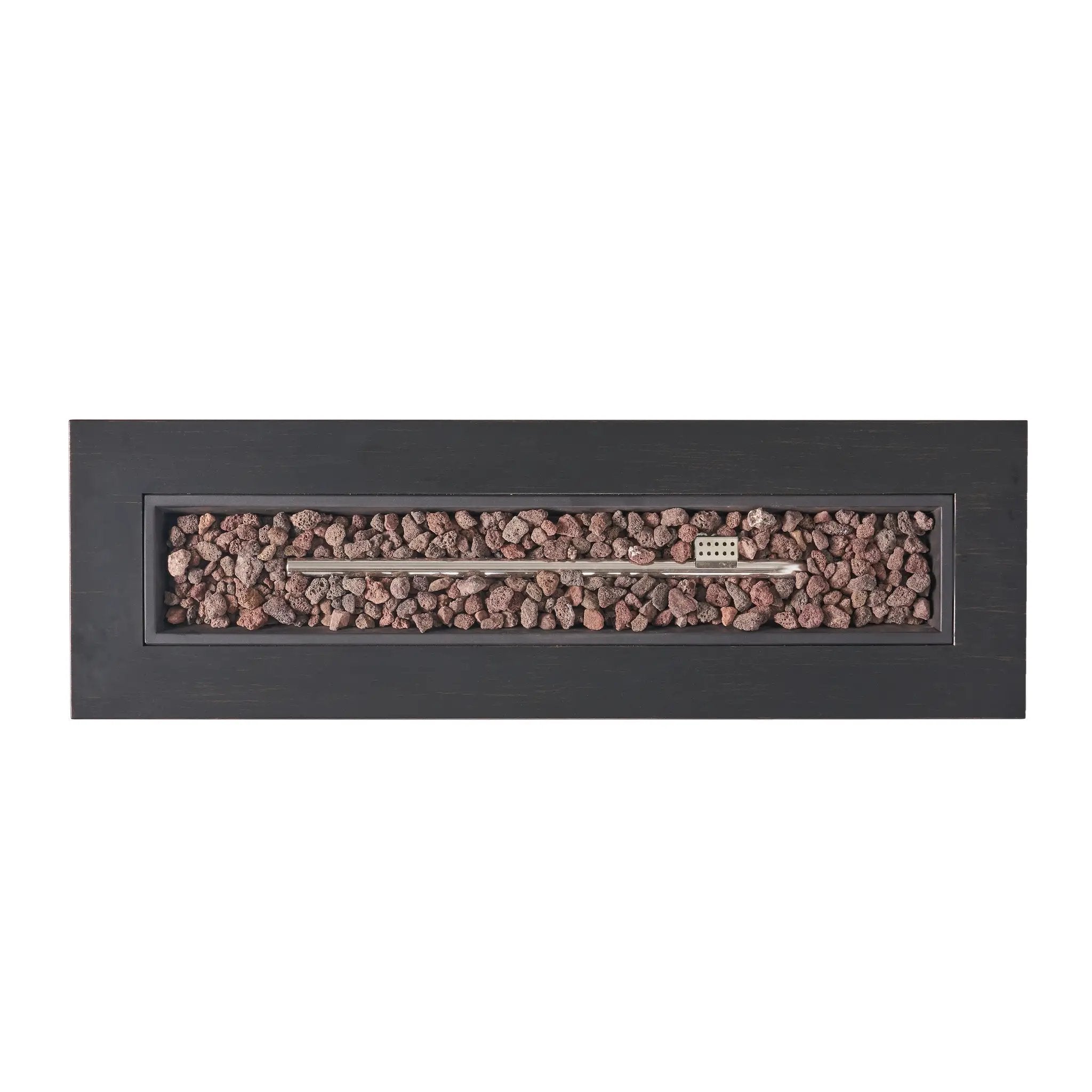 RECTANGULAT IRON FIRE PIT-50 000BTU WITH TANK HOLDER by HouseOfZazla