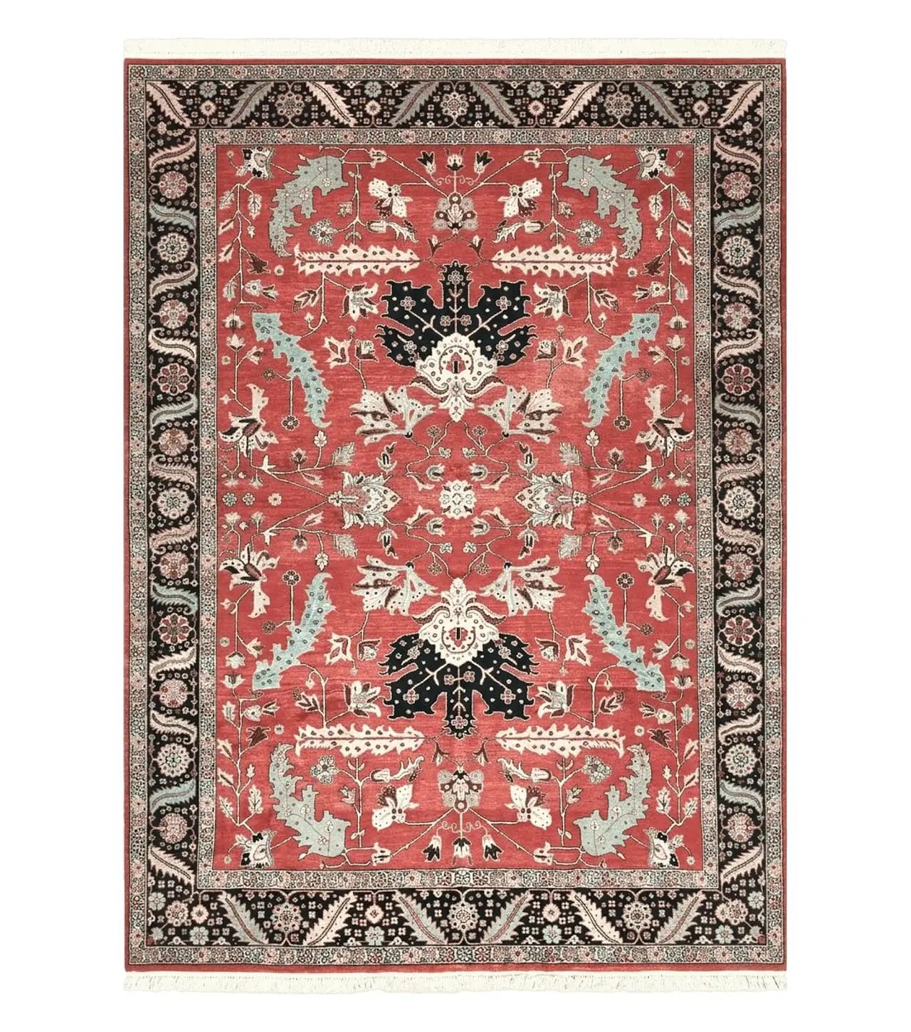 10' X 14' Vintage Hand Made Turkish Wool Rug Carpet Red Black Hand Knotted Nice by Jewel Rugs