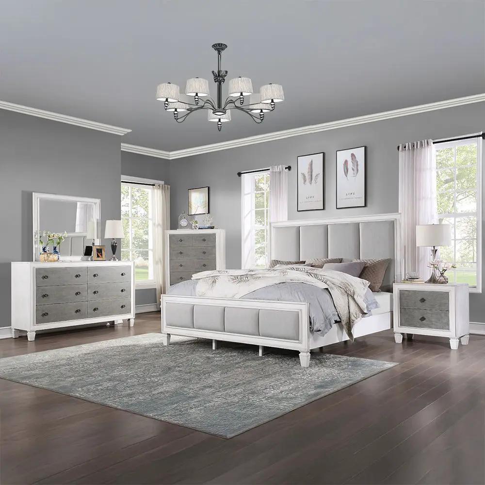 Katia - Mirror - Rustic Gray & Weathered White by Unique Piece Furniture