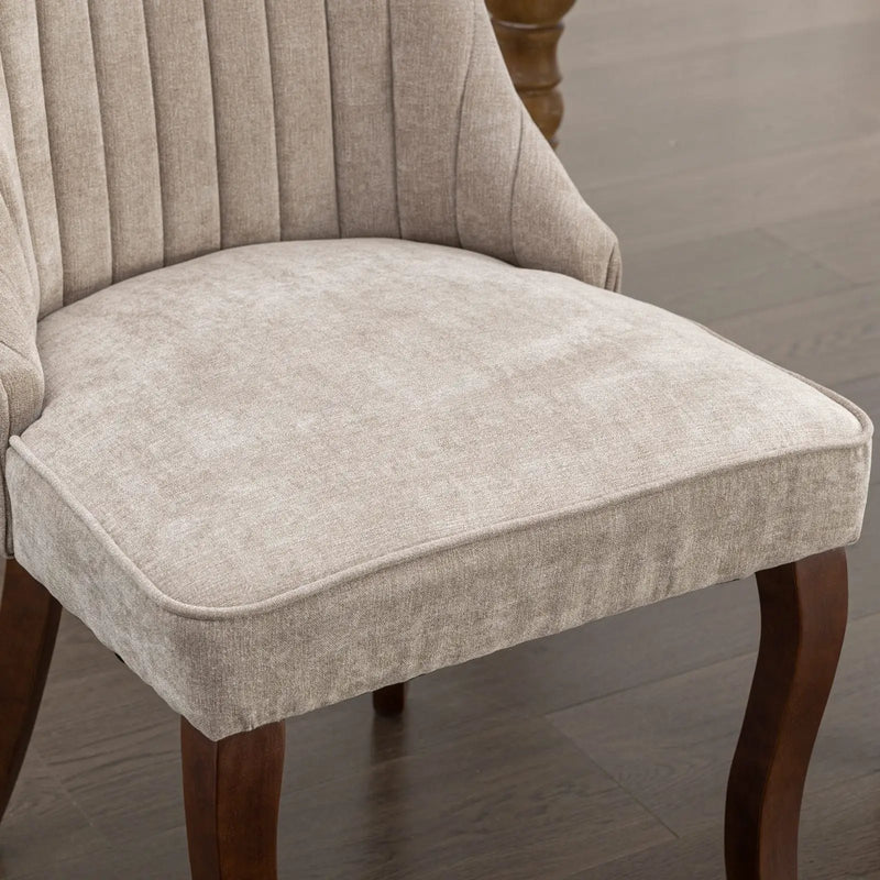 Set of 2 Rayon Cloth Flocking Linen Dining Chairs by BLAKHOM