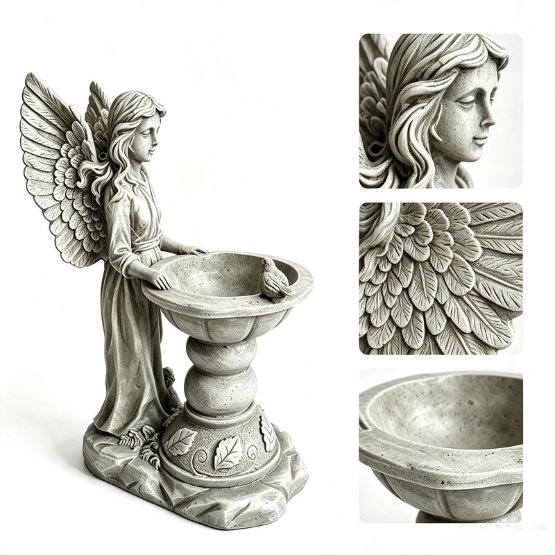 15.35" High Angel Bird Bath Sculpture by HouseOfZazla