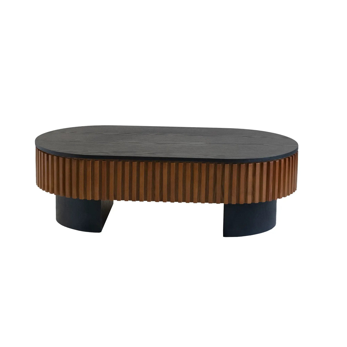 Elliptical Living Room Coffee Table With Hidden Storage And Removable Tabletop by HouseOfZazla