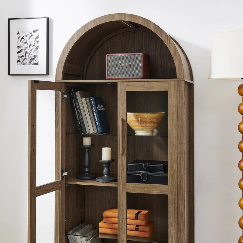 High Arched Storage Cabinet with Lamp by HouseOfZazla