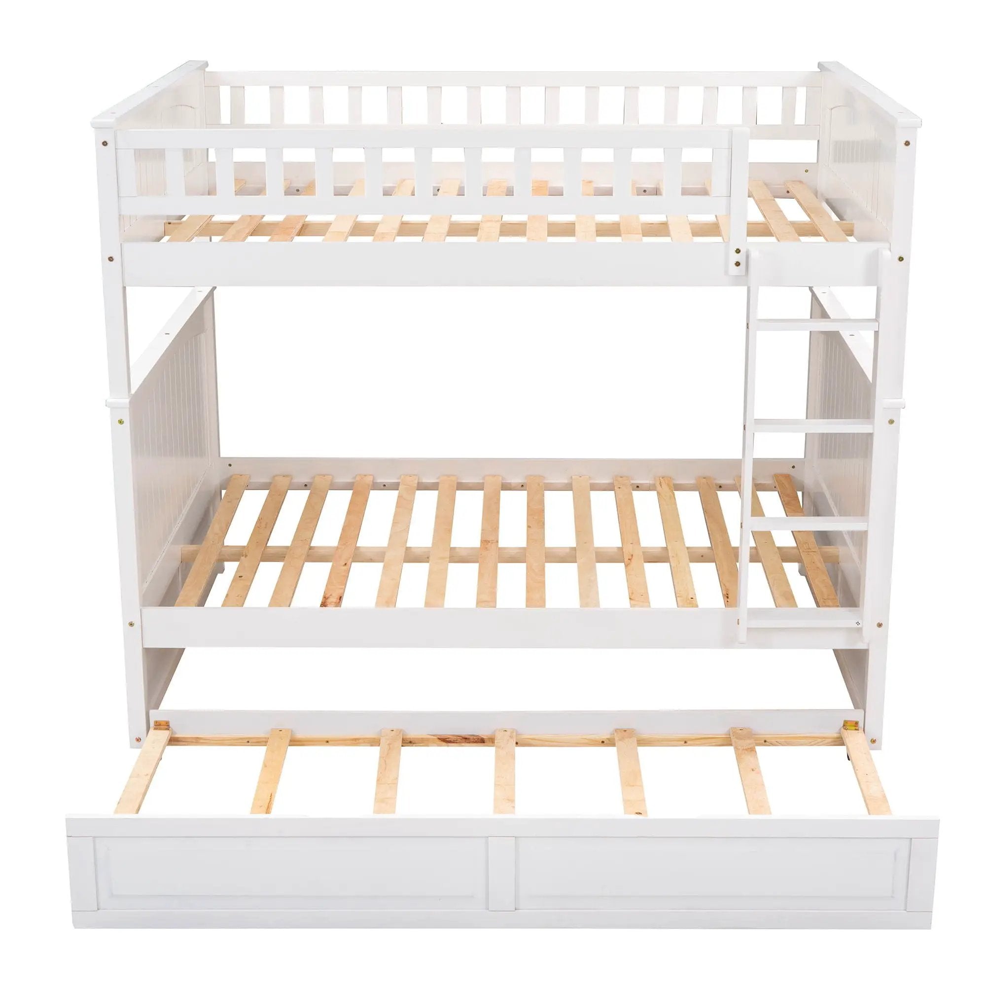 Bunk Bed With Twin Size Trundle, Guardrails by Unique Piece Furniture