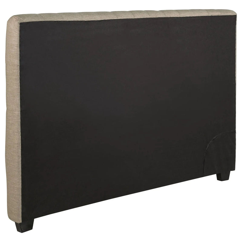 Chloe Upholstered Eastern King Panel Headboard Oatmeal by Unique Piece Furniture