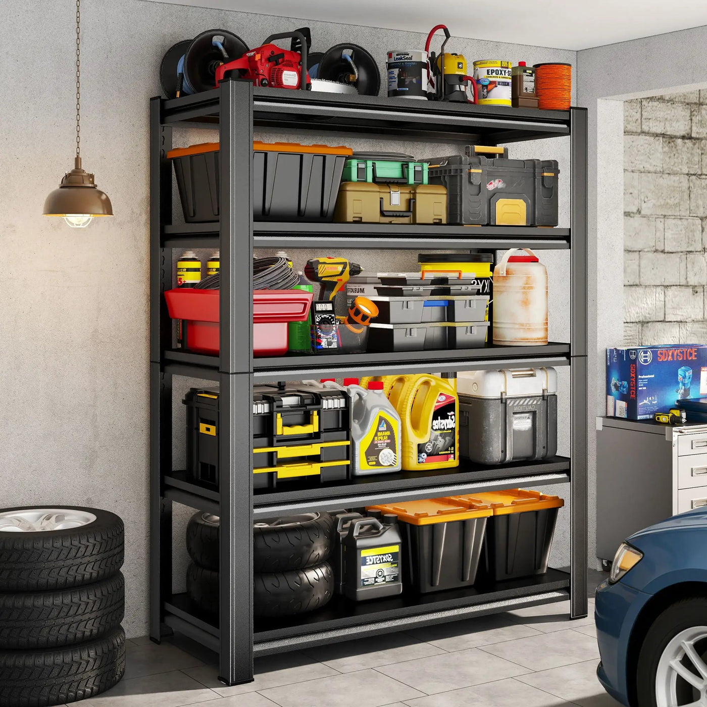 5 Tier Heavy Duty Shelving Unit Adjustable Shelving Units by HouseOfZazla
