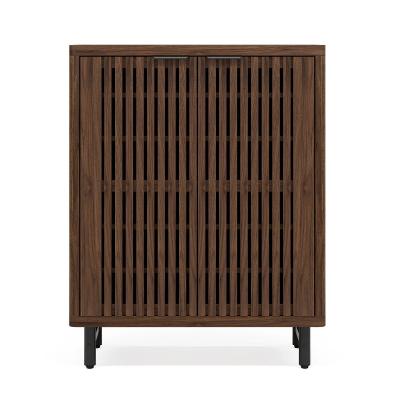 6 Tier Shoe Cabinet With Louvered Doors