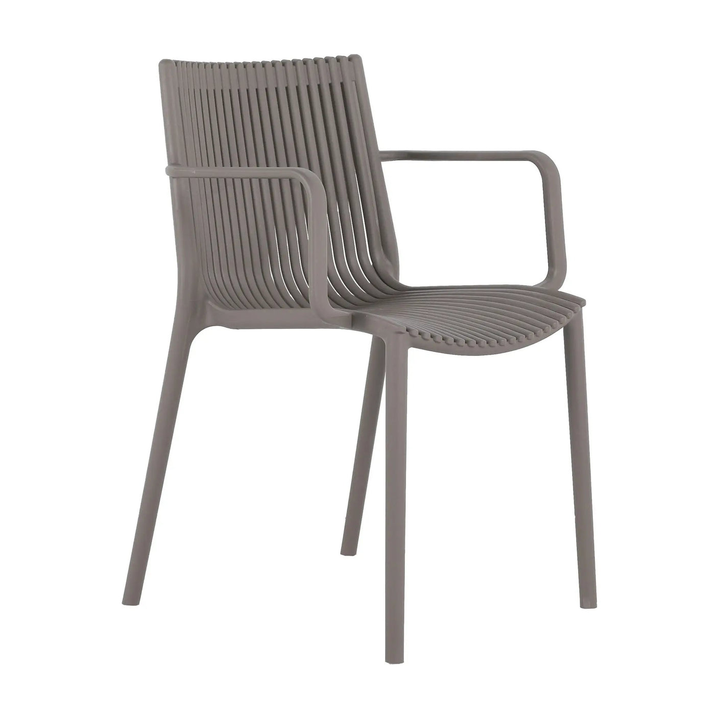 4 Modern Stackable Plastic Armchair Matched With Round Table by HouseOfZazla